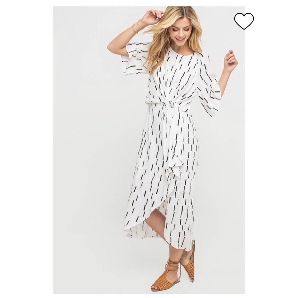 Side-Tie Midi Dress
